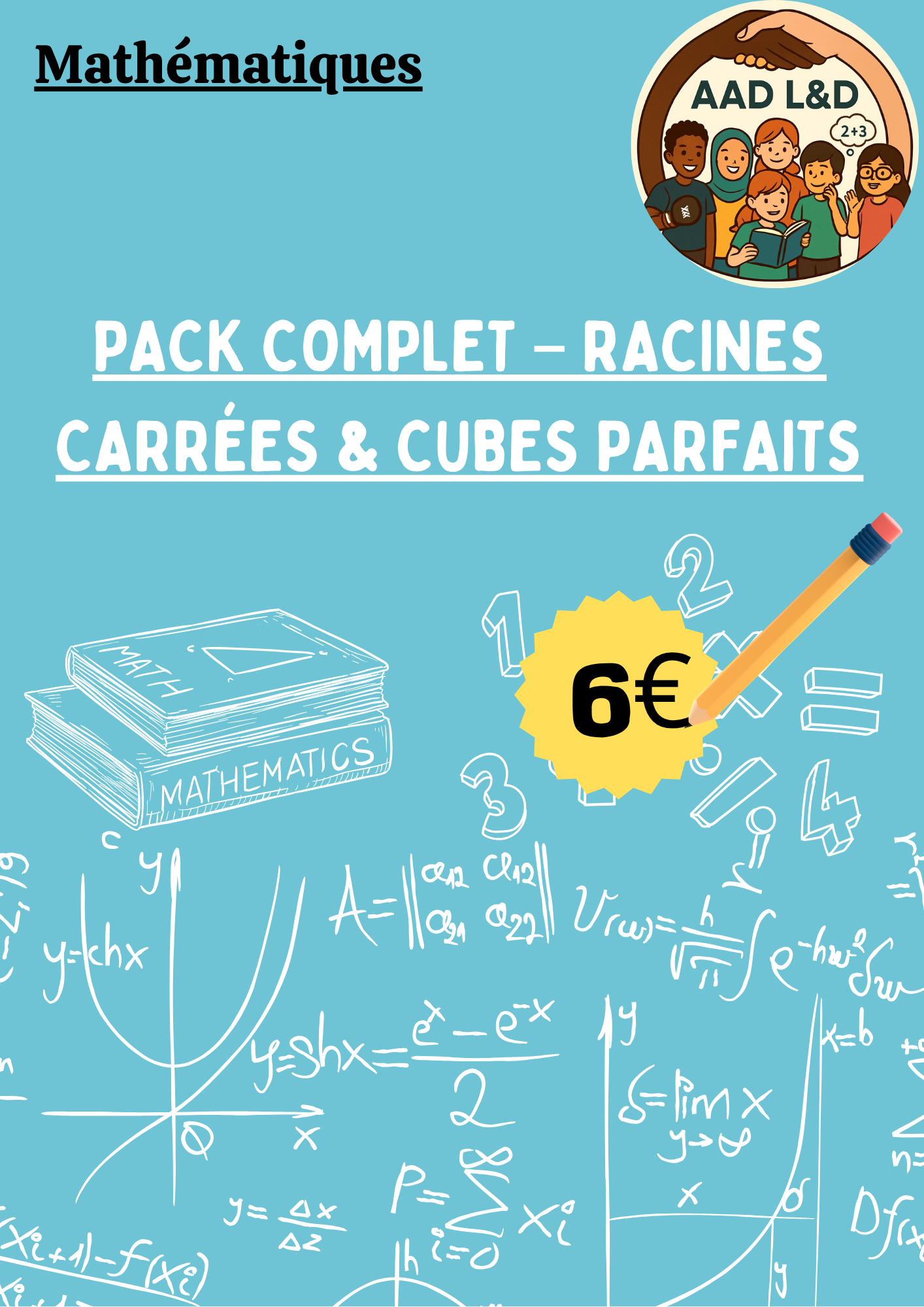 🔢مجموعة كاملة - الجذور التربيعية والمكعبات المثالية للصف الثالث