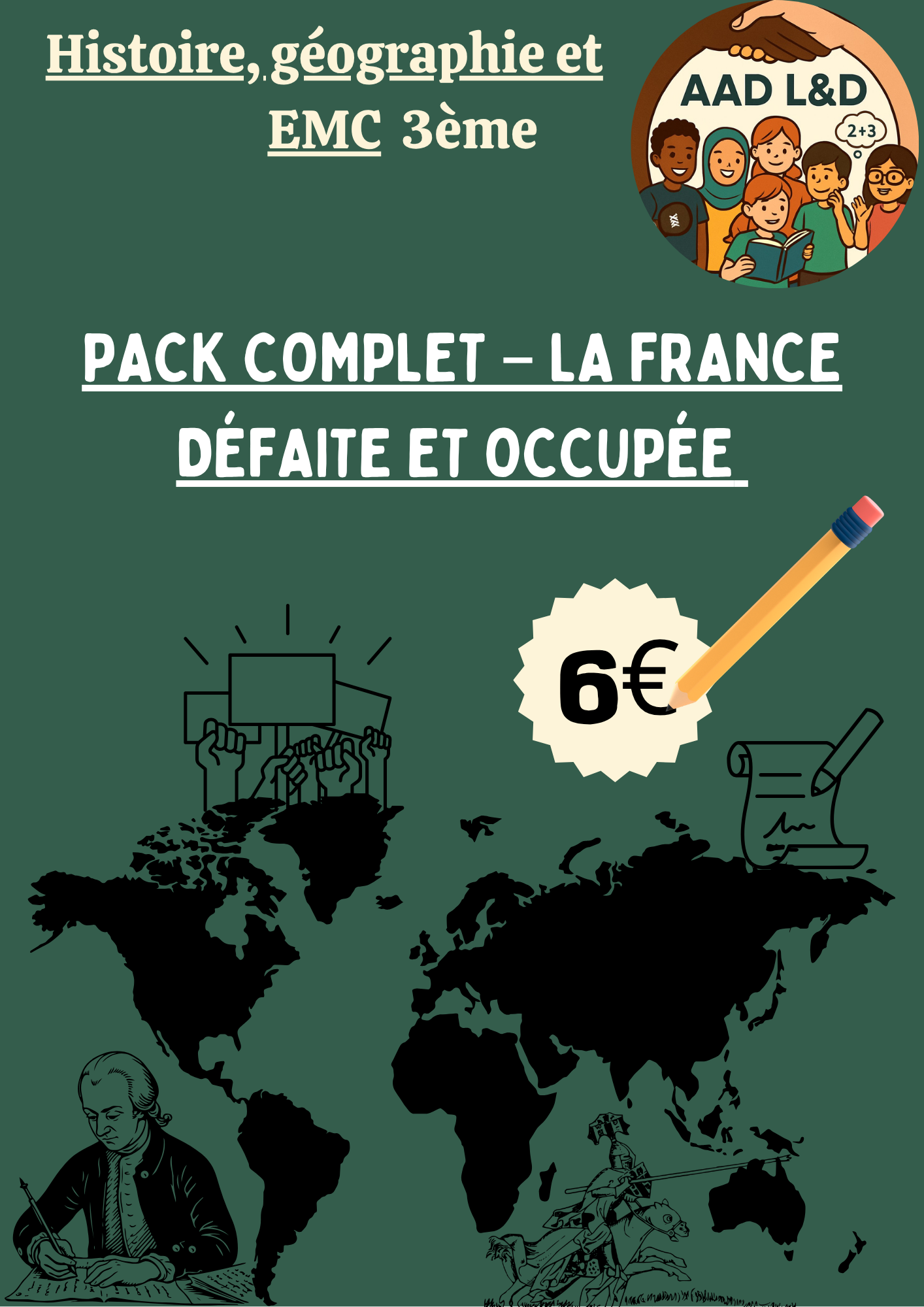 Pack Complet – La France défaite et occupée : régime de Vichy, collaboration, Résistance
