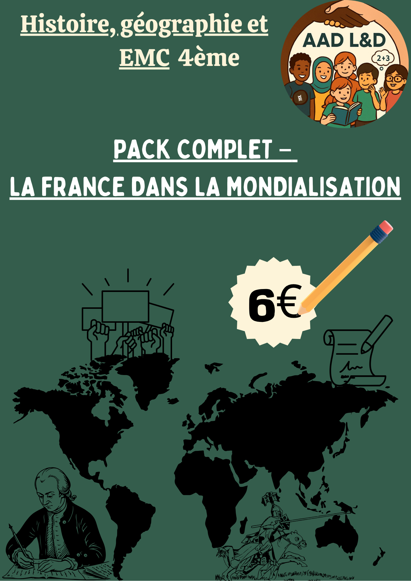 📚 Pack complet – La France dans la mondialisation – 4e