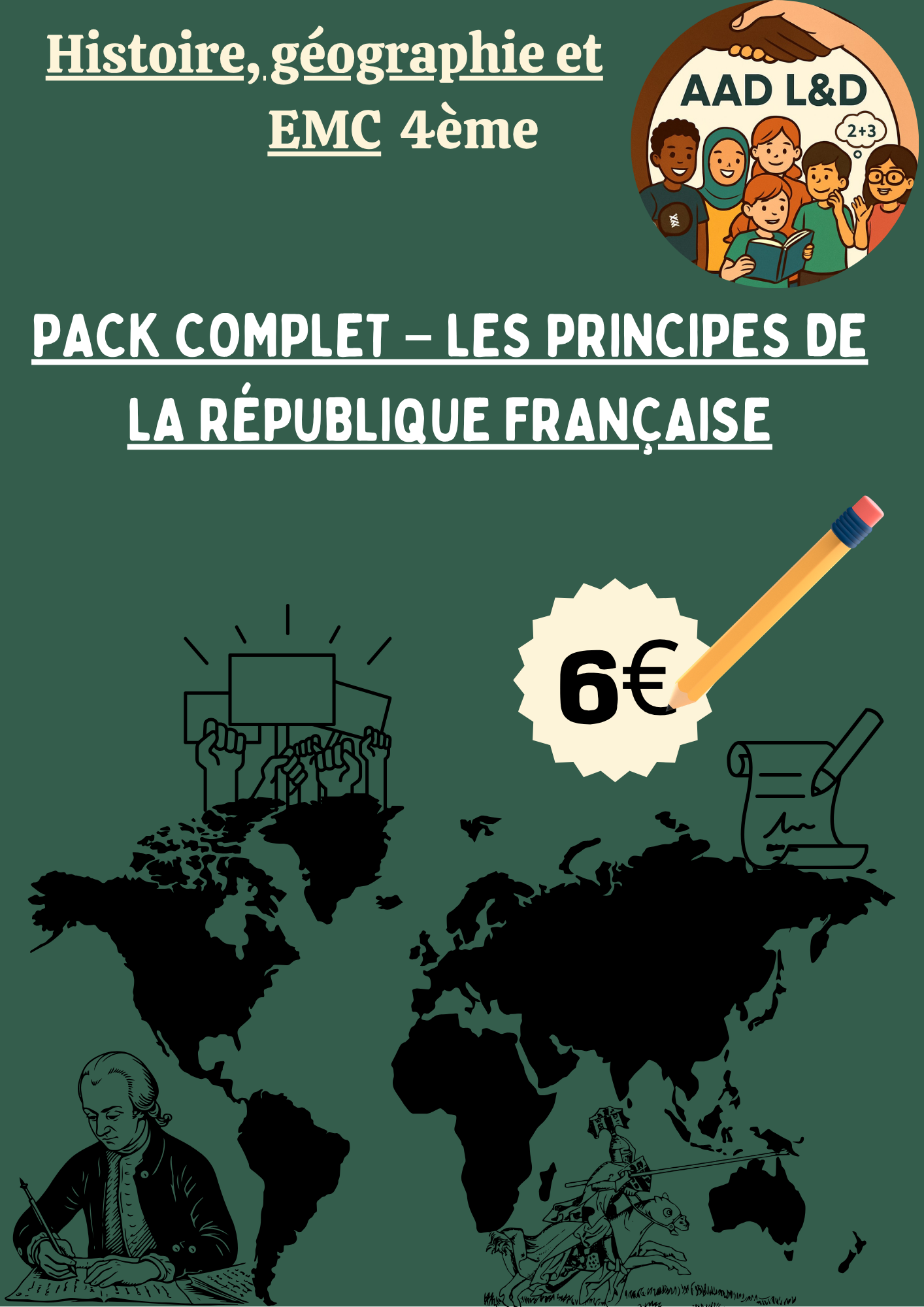 📚 Pack complet – Les principes de la République française – 4e