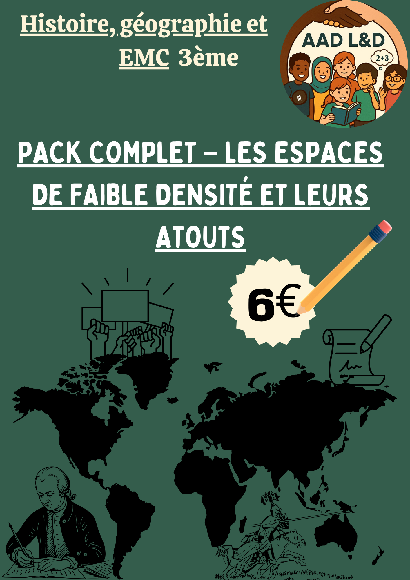 Pack Complet – Les espaces de faible densité et leurs atouts 3e