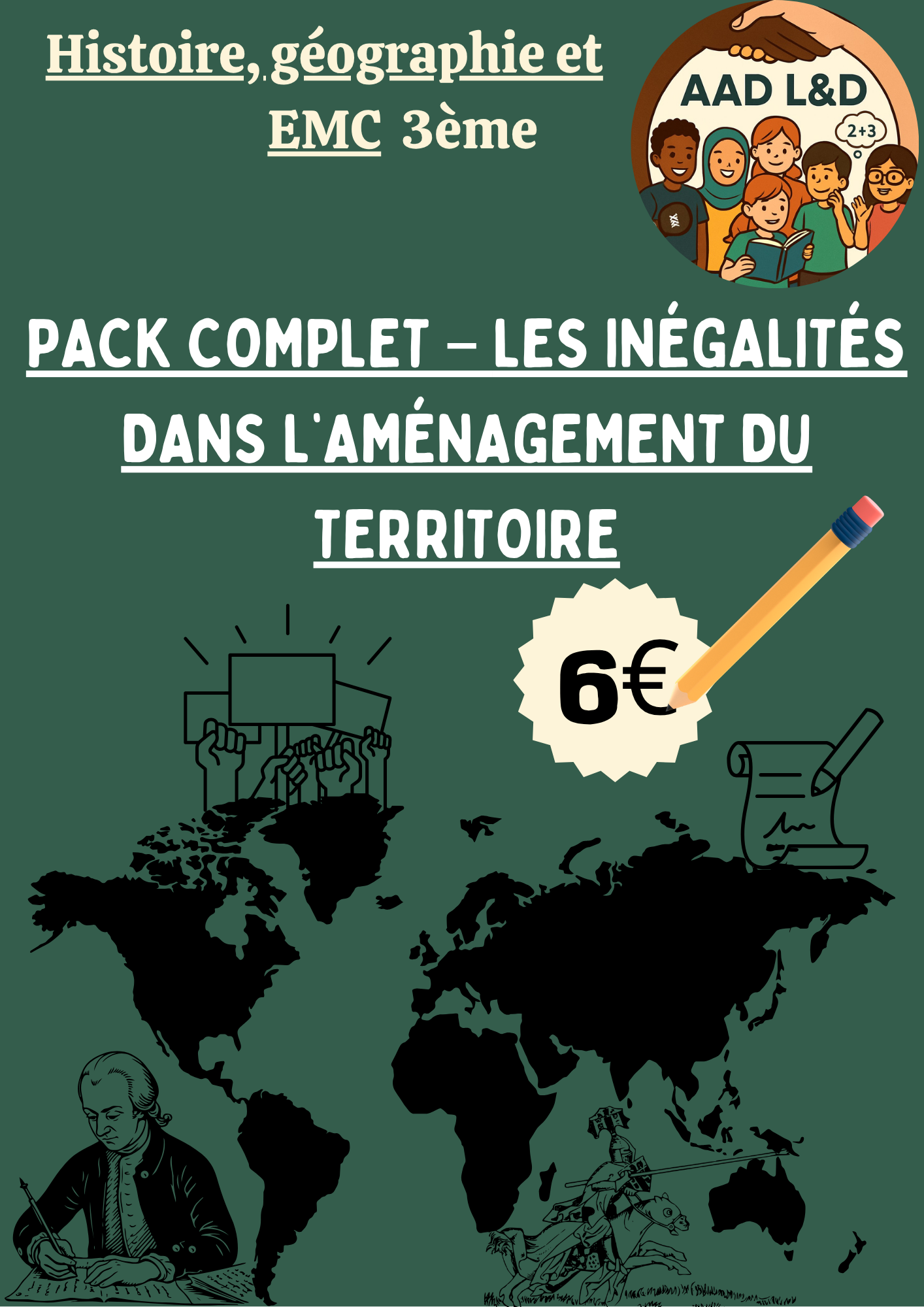 Pack Complet – Les inégalités dans l’aménagement du territoire 3e