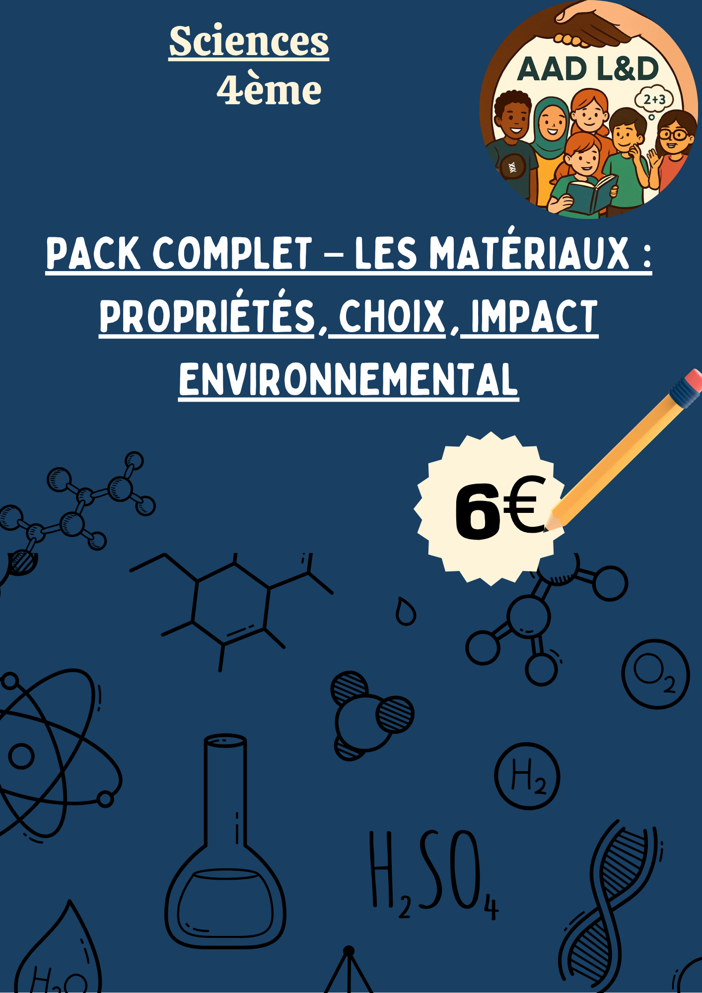 🔬 Pack complet – Les matériaux : propriétés, choix, impact environnemental – 4e