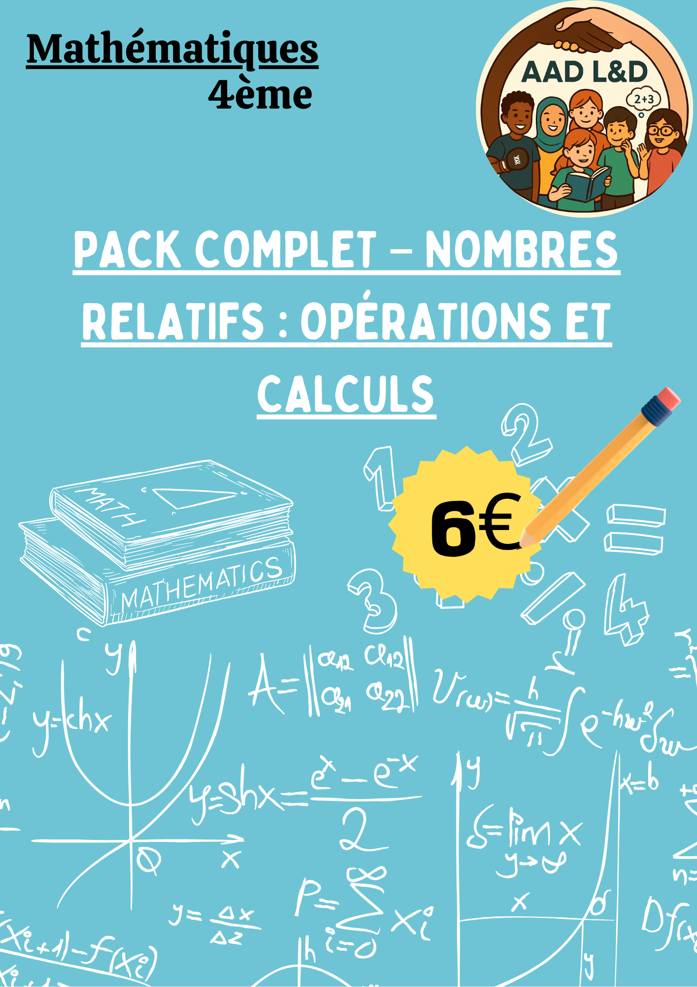 📐 Pack complet – Nombres relatifs : opérations et calculs – 4e