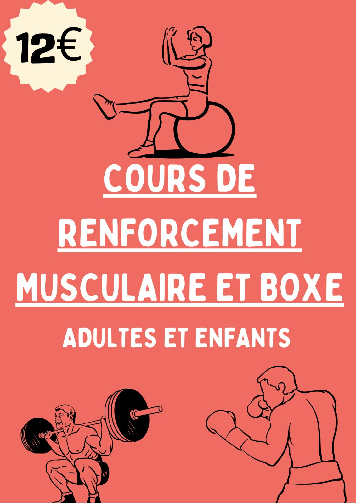 🥊 Cours de Boxe & Renforcement Musculaire – Enfants & Adultes