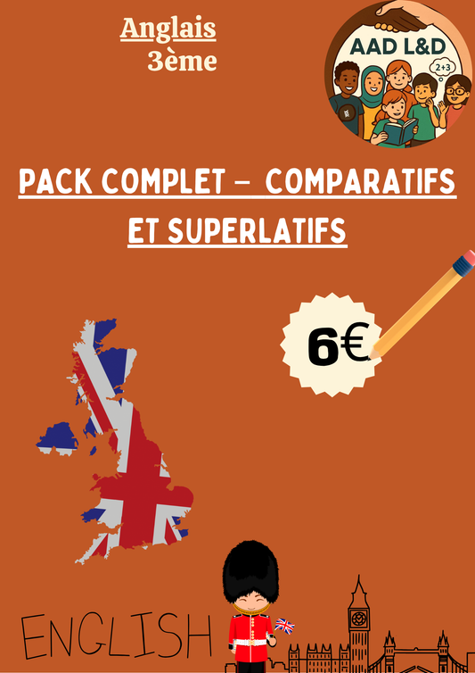 Mini Pack – Comparatifs & Superlatifs : -er / more & the -est / the most