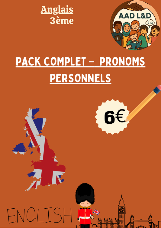 Mini Pack – Pronoms Personnels & Relatifs Simples : Who, Which, That