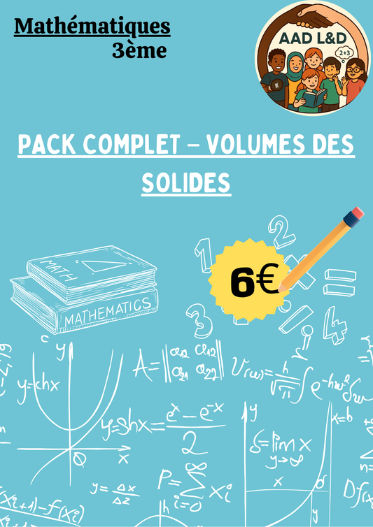 Pack Complet – Volumes des Solides 3e