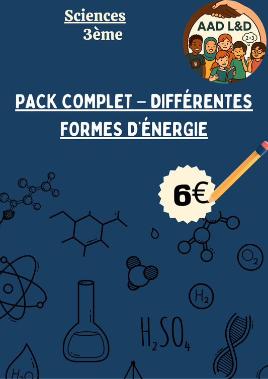 Pack Complet – Différentes formes d’énergie 3e