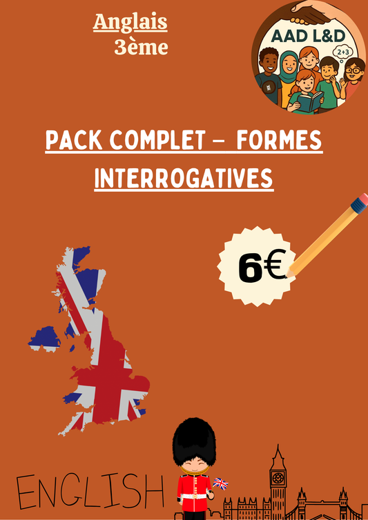 Mini Pack – Formes Interrogatives & Négatives : Do you...? / You don’t...