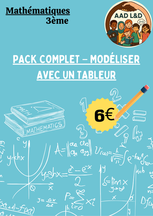 Pack Complet – Modéliser avec un tableur ou Python 3e