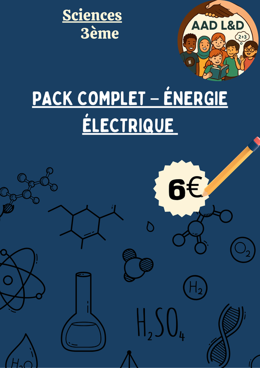 Pack Complet – Énergie électrique : tension, intensité, puissance 3e