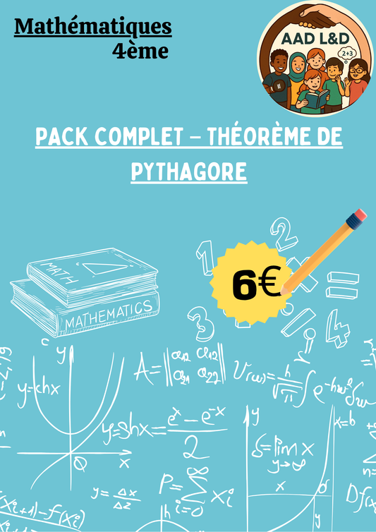 📐 Pack complet – Théorème de Pythagore – 4e