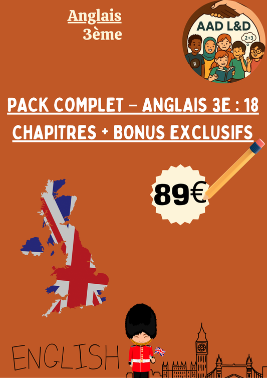 Pack Complet Intégral  – Anglais 3e : Objectif Brevet