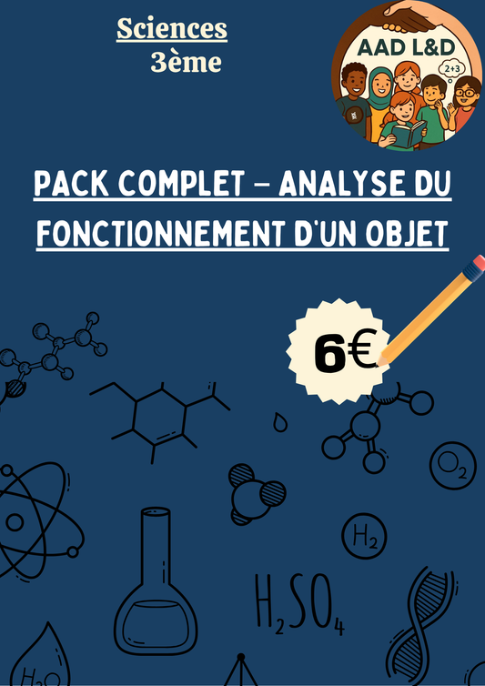 Pack Complet – Analyse du fonctionnement d’un objet 3e