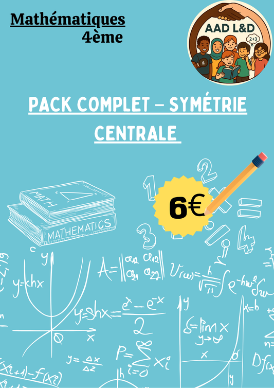 📐 Pack complet – Symétrie centrale – 4e