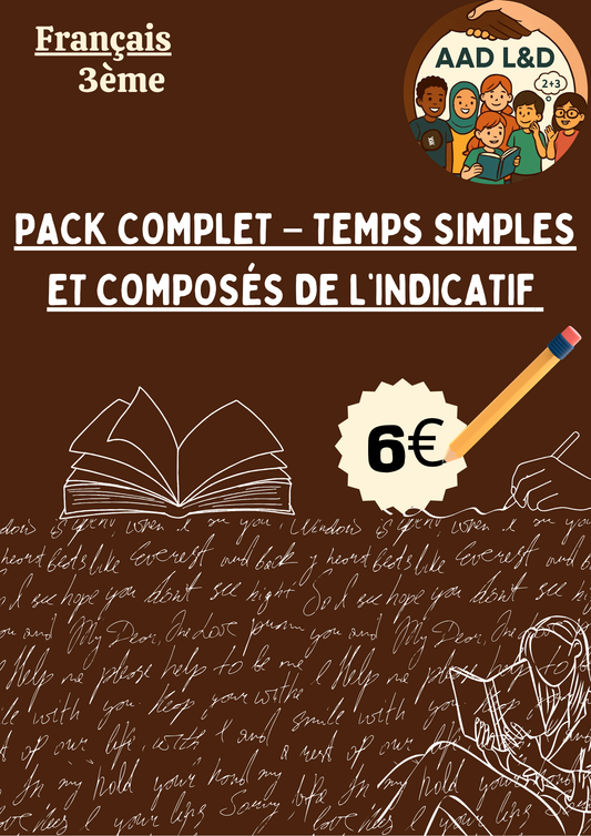 Pack Complet – Temps simples et composés de l’indicatif 3e