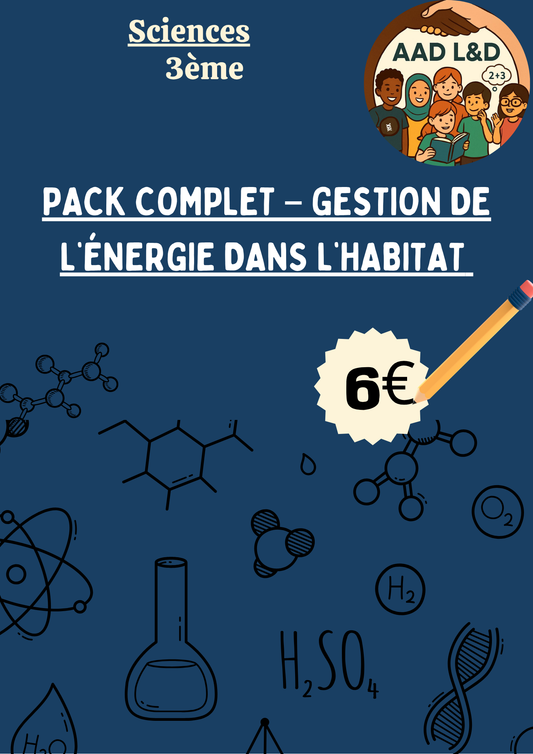 Pack Complet – Gestion de l’énergie dans l’habitat 3e