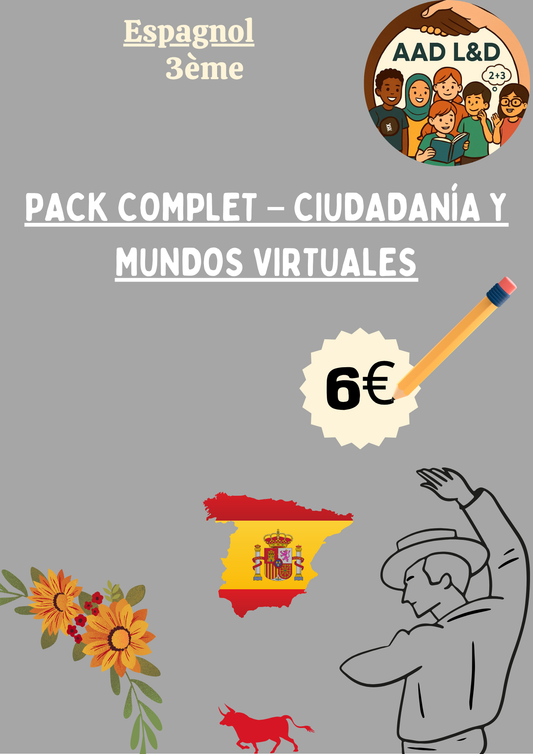 🌍 Pack complet – Ciudadanía y mundos virtuales Comprendre le numérique, s'informer, protéger sa vie privée