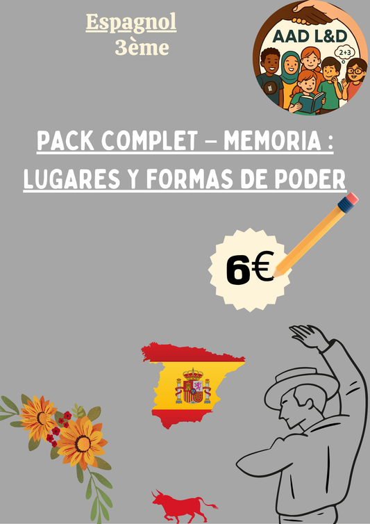 🌍 Pack complet – Memoria : lugares y formas de poder Comprendre l’histoire, honorer la mémoire, interroger les pouvoirs
