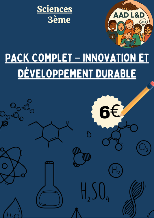 Pack Complet – Innovation et développement durable 3e