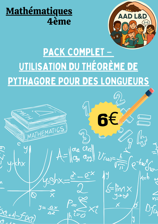📐 Pack complet – Théorème de Pythagore : calcul de longueurs – 4e