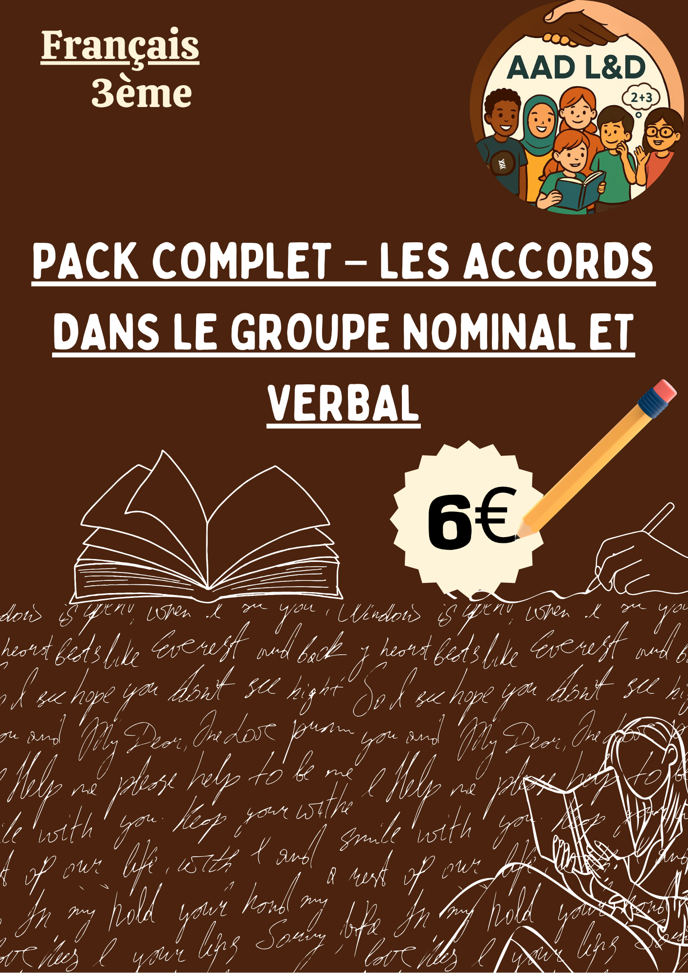 Pack Complet – Accords dans le groupe nominal et verbal 3e