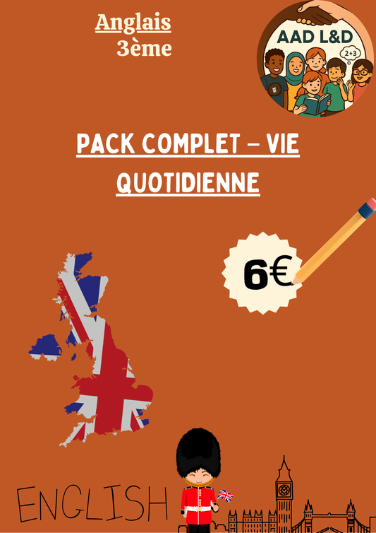 Mini Pack – Vie Quotidienne : École, Maison, Loisirs & Routines