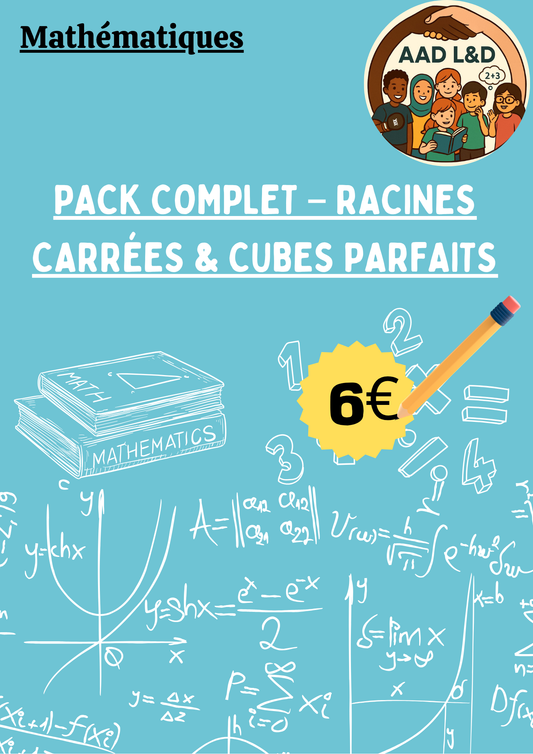 🔢Pack Complet – Racines carrées & cubes parfaits 3e