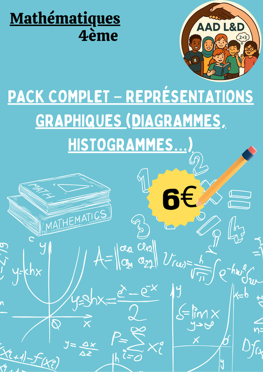 📐 Pack complet – Représentations graphiques : diagrammes, histogrammes… – 4e