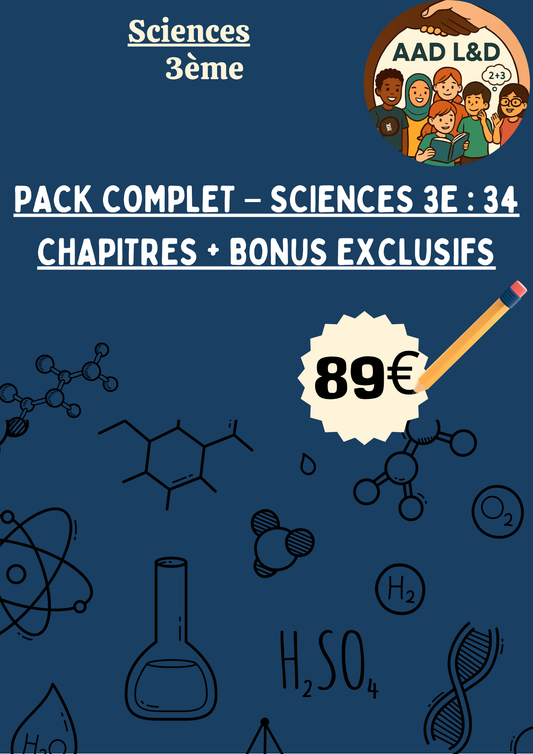 🧪Pack Complet Intégral  – Sciences 3e : Objectif Brevet