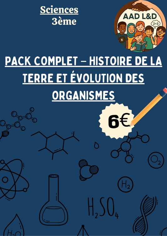 Pack Complet – Histoire de la Terre et évolution des organismes 3e