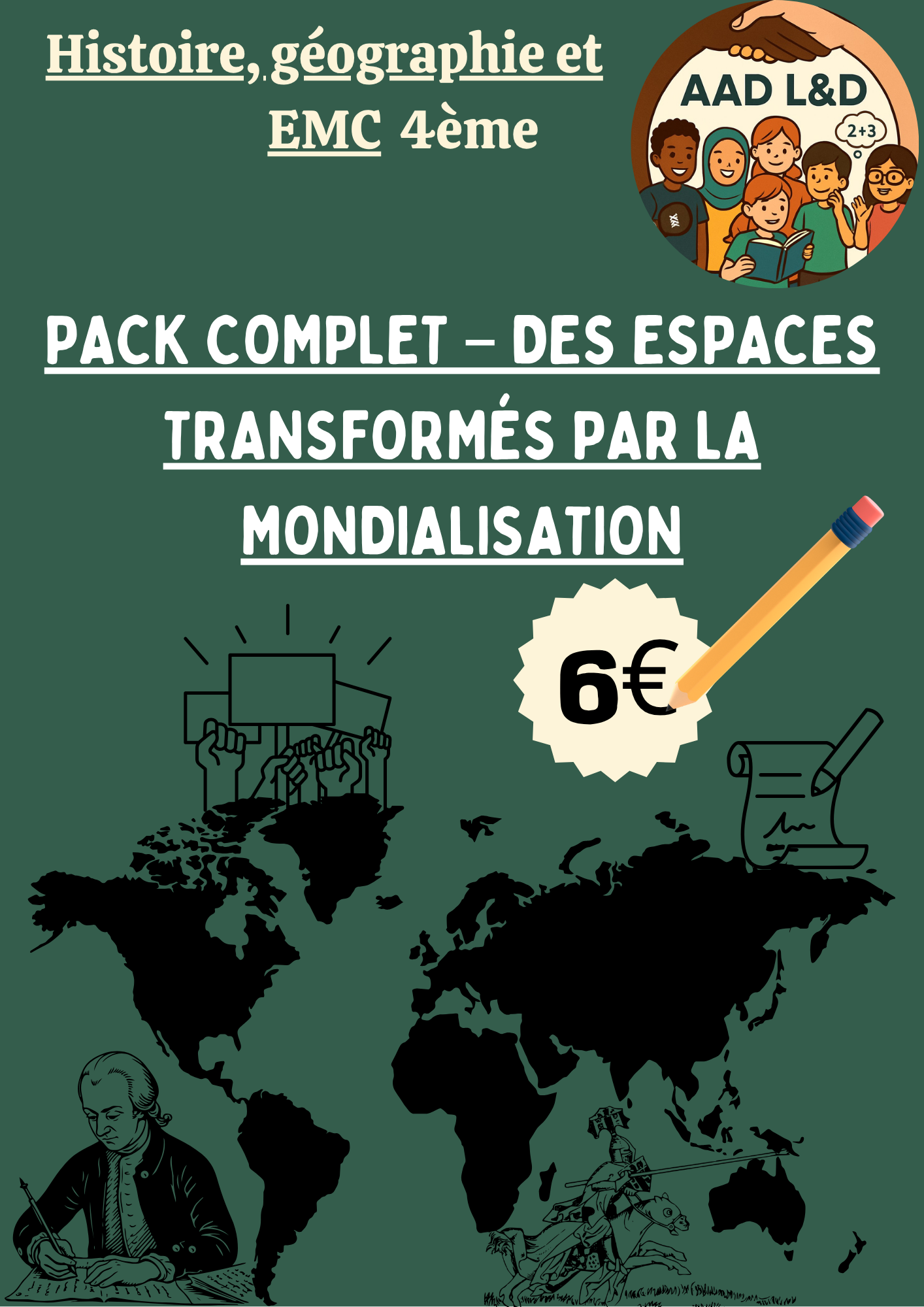 📚 Pack complet – Des espaces transformés par la mondialisation – 4e