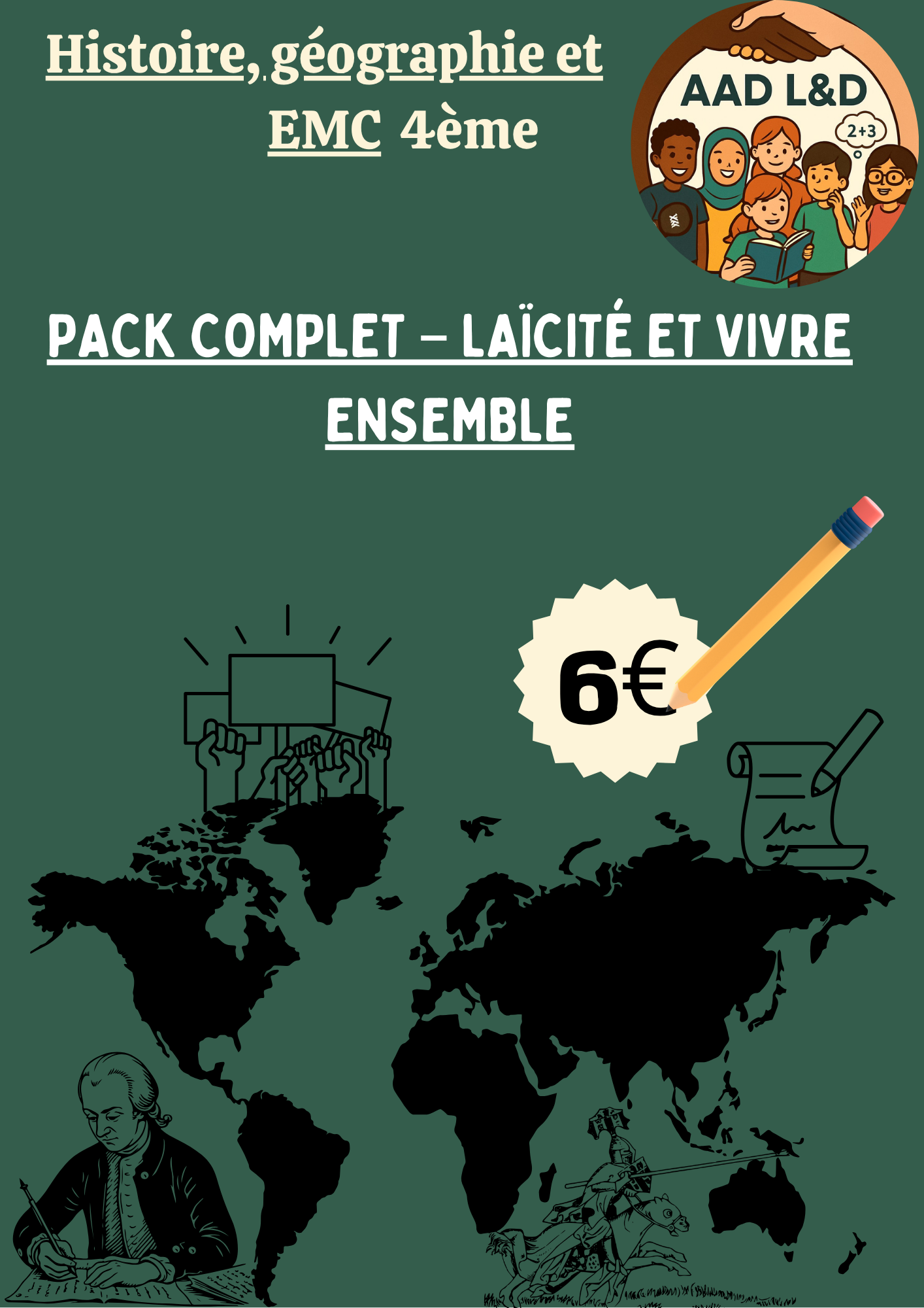 📚 Pack complet – Laïcité et vivre ensemble – 4e