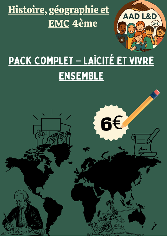 📚 Pack complet – Laïcité et vivre ensemble – 4e