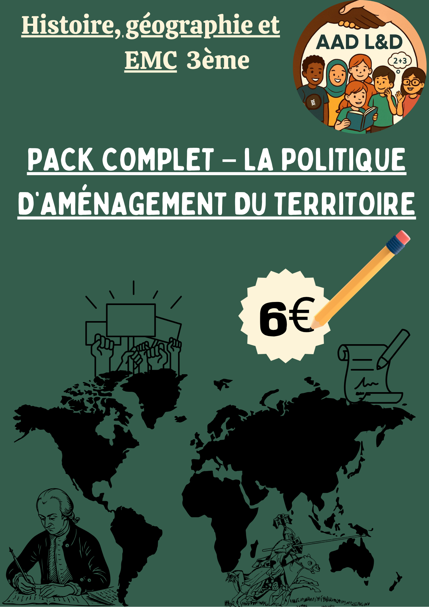 Pack Complet – La politique d’aménagement du territoire 3e