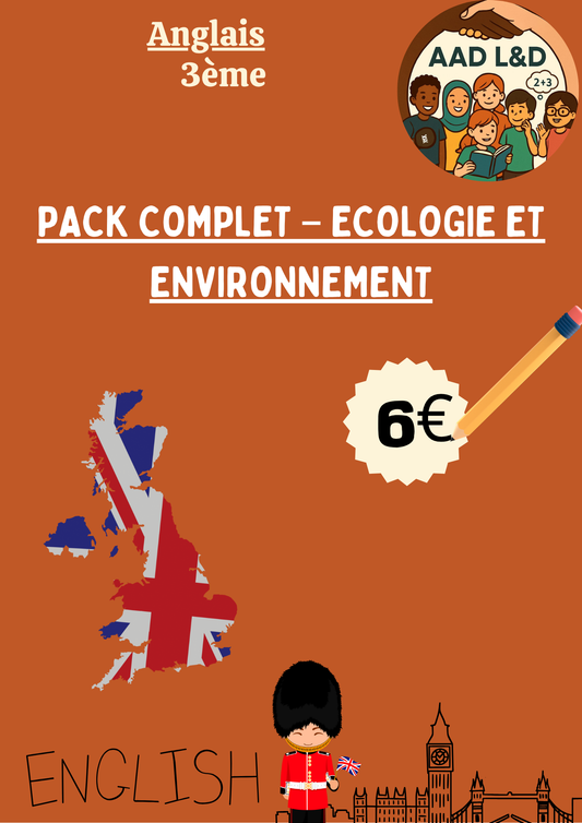 Mini Pack – Écologie & Environnement : Notions Simples en Anglais
