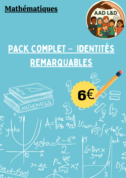 🔢Pack Complet – Identités remarquables 3e