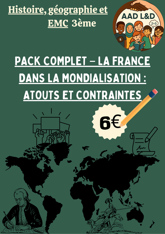 Pack Complet – La France dans la mondialisation : atouts et contraintes 3e