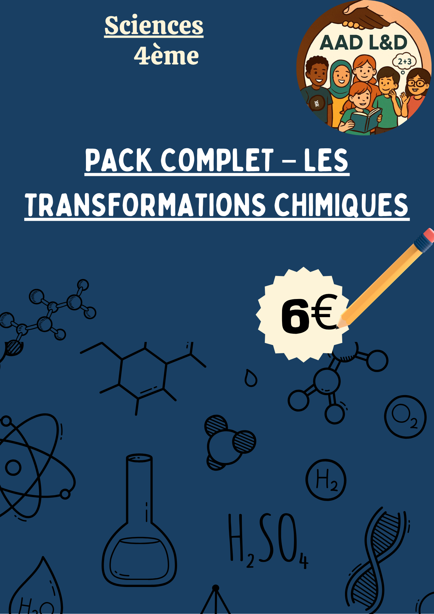 🔬 Pack complet – Les transformations chimiques : réactions, bilans, conservation – 4e