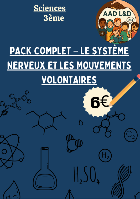 Pack Complet – Le système nerveux et les mouvements volontaires 3e